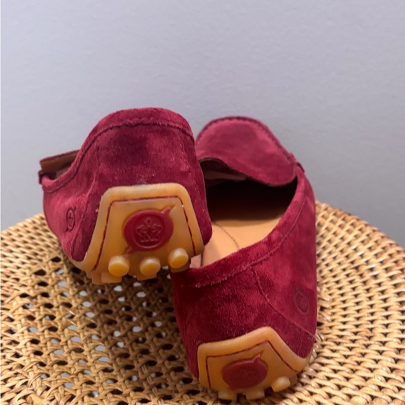 Born Burgundy Suede Loafers •Slip-on•8.5•preppy•casual•quiet luxury•scandi style - Picture 11 of 16